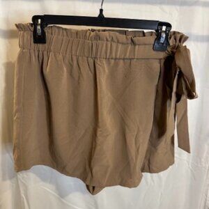 Shein Brown High-Waisted Tie Waist Skort – Size L